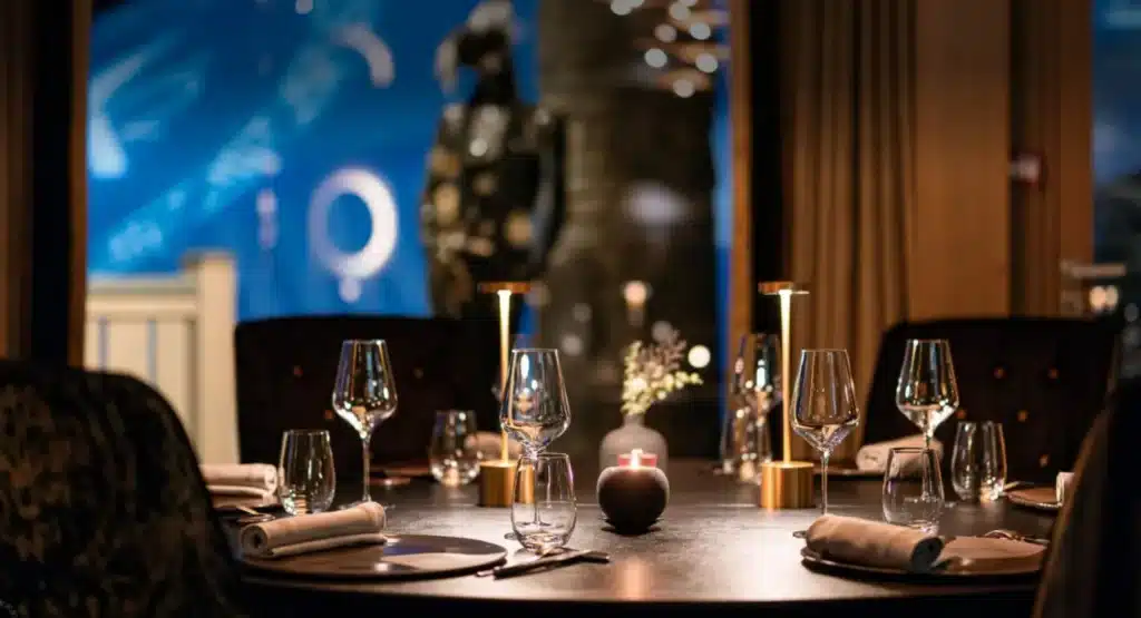 Le Sarkara Courchevel restaurant interior at Le K2 Palace