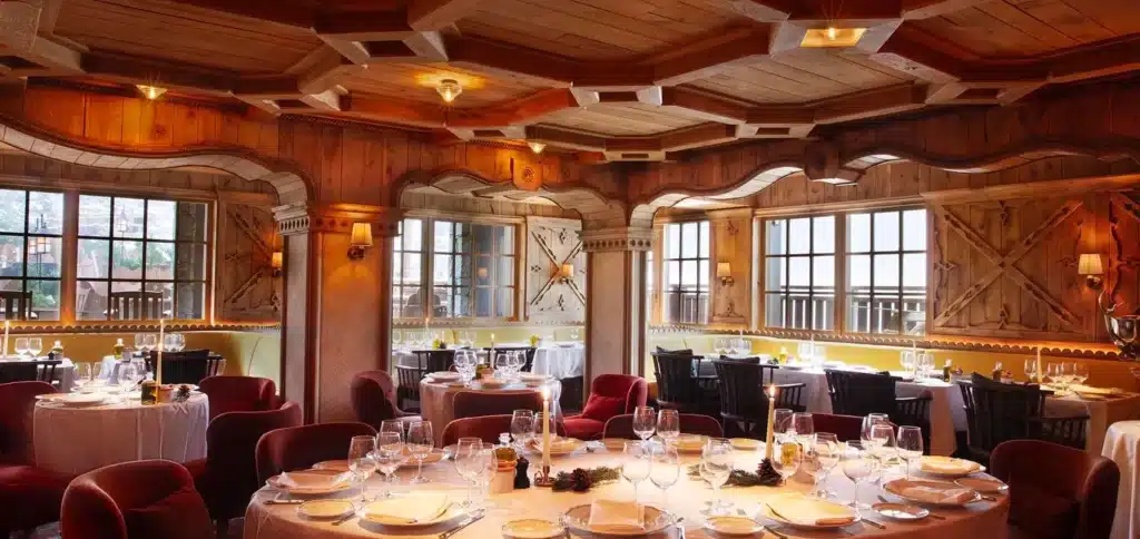 Loulou Courchevel restaurant interior in Courchevel 1850